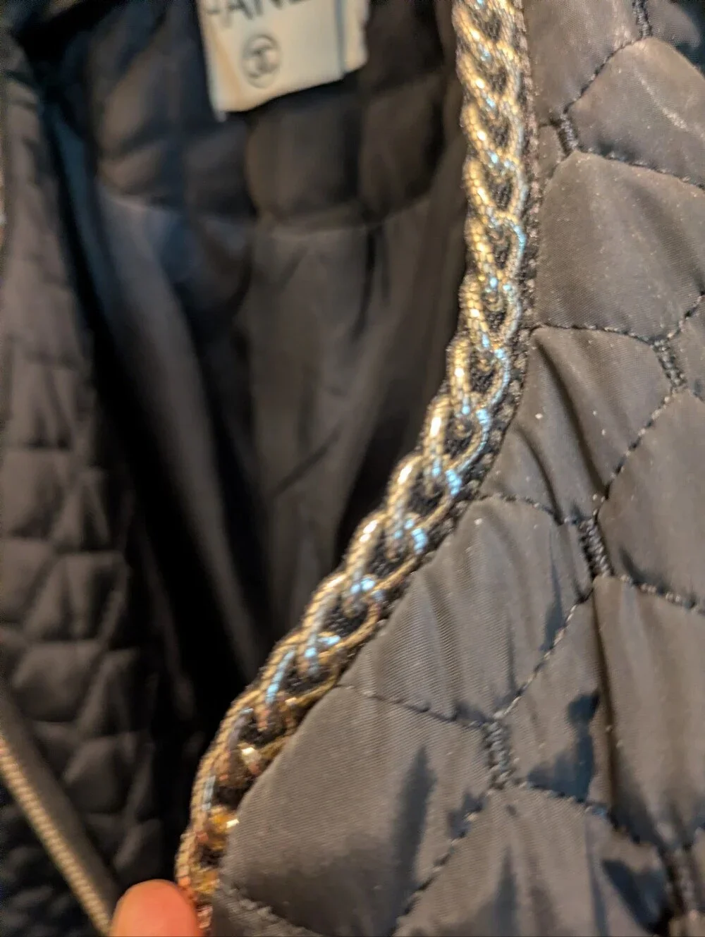 Vintage Chanel 3/4 Length Coat.  Gold Hardware & Emblem.  Belt & Pockets.